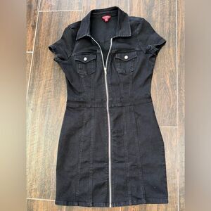 Guess Y2K denim fitted zip dress